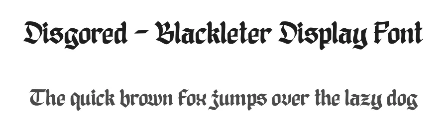 Disgored – Blackleter Display Font by Ronny_STD — Blackletter Font