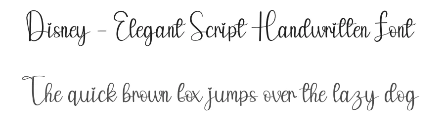 Disney – Elegant Script Handwritten Font by andikastudio — Script Handwritten Font