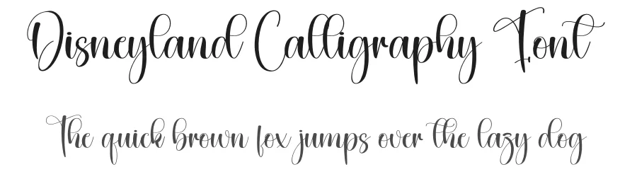 Disneyland Calligraphy Font by creativeletter — Script Handwritten Font