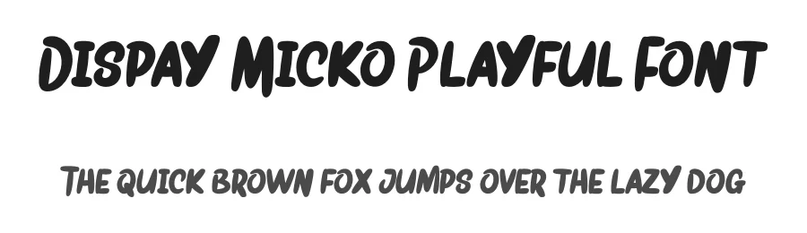 Dispay Micko Playful Font by MaikoHatta — Display Font