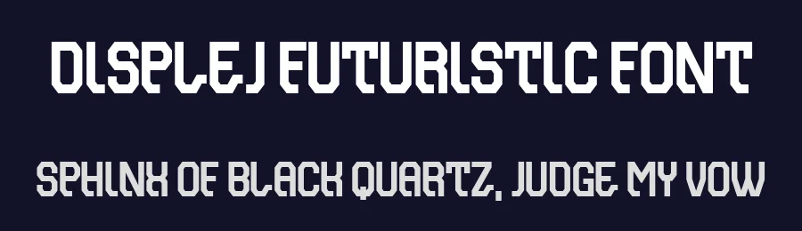 Displej Futuristic Font by Vladimir Nikolic — Display Font — thumbnail 2