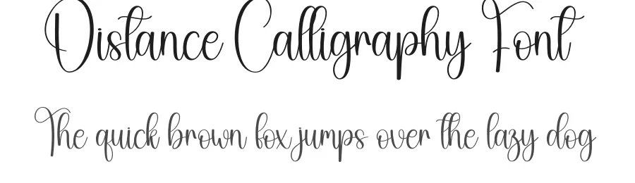 Distance Calligraphy Font by creativeletter — Script Handwritten Font