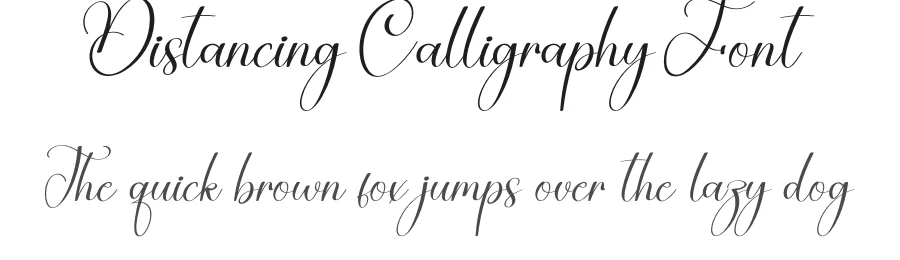Distancing Calligraphy Font by creativeletter — Script Handwritten Font