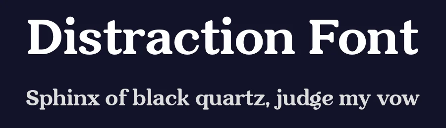 Distraction Font by gianstudio12 — Serif Font — thumbnail 2