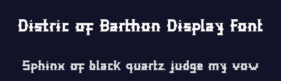 Distric of Barthon Display Font by Display Studio — Display Font — thumbnail 2