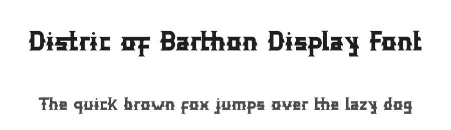 Distric of Barthon Display Font by Display Studio — Display Font