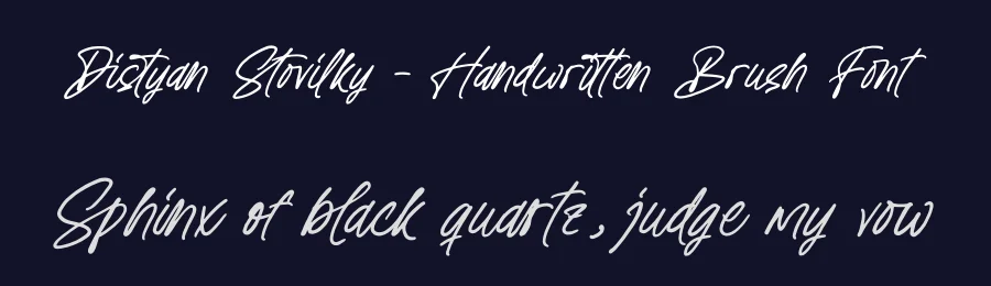 Distyan Stovilky – Handwritten Brush Font by stylishtype.co — Script Handwritten Font — thumbnail 2