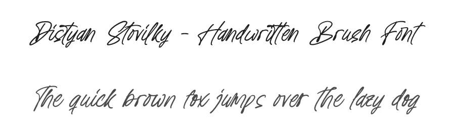 Distyan Stovilky – Handwritten Brush Font by stylishtype.co — Script Handwritten Font
