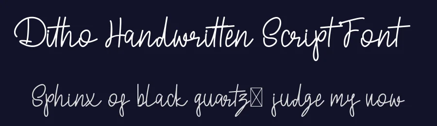 Ditho Handwritten Script Font by mifiq — Script Handwritten Font — thumbnail 2