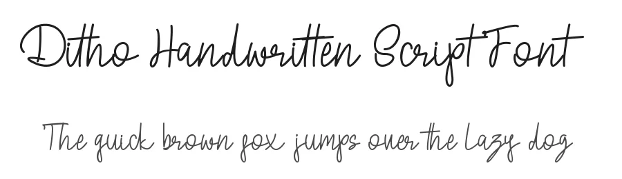 Ditho Handwritten Script Font by mifiq — Script Handwritten Font