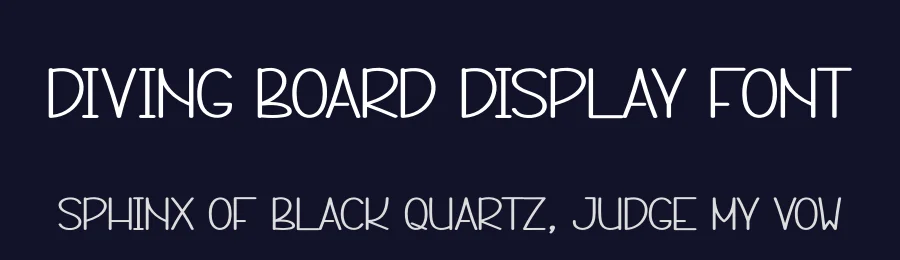 Diving Board Display Font by creativeletter — Display Font — thumbnail 2
