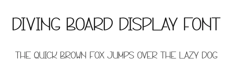 Diving Board Display Font by creativeletter — Display Font
