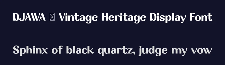 DJAWA – Vintage Heritage Display Font by Rautan Studio — Decorative Font — thumbnail 2