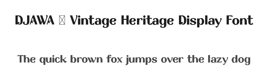 DJAWA – Vintage Heritage Display Font by Rautan Studio — Decorative Font