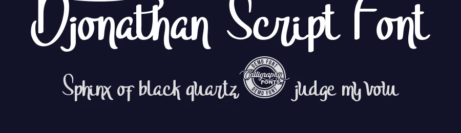 Djonathan Script Font by CalligraphyFonts.net — Script Handwritten Font — thumbnail 2