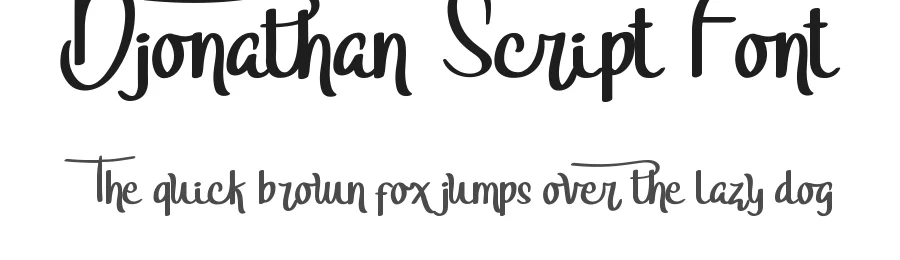 Djonathan Script Font by CalligraphyFonts.net — Script Handwritten Font