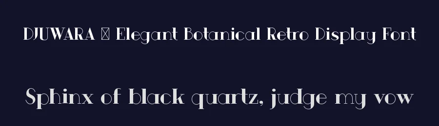 DJUWARA – Elegant Botanical Retro Display Font by Rautan — Display Font — thumbnail 2