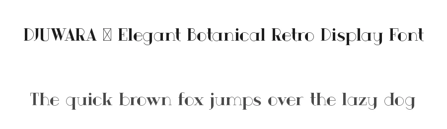 DJUWARA – Elegant Botanical Retro Display Font by Rautan — Display Font