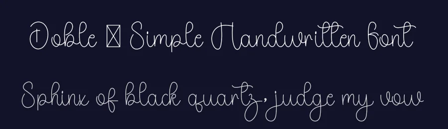 Doble – Simple Handwritten Font by freshtypeink — Script Handwritten Font — thumbnail 2