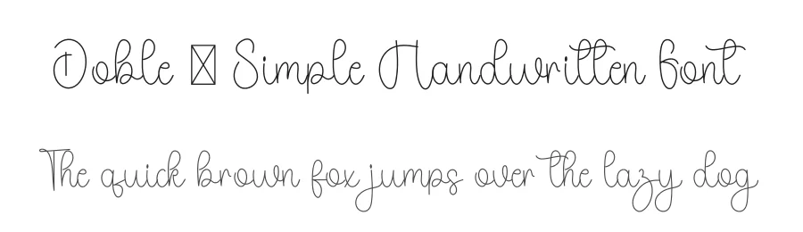 Doble – Simple Handwritten Font by freshtypeink — Script Handwritten Font