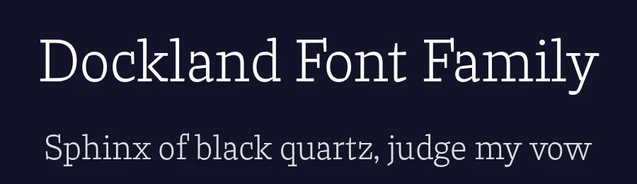 Dockland Font Family by Tom Holloway — Slab Serif Font — thumbnail 2