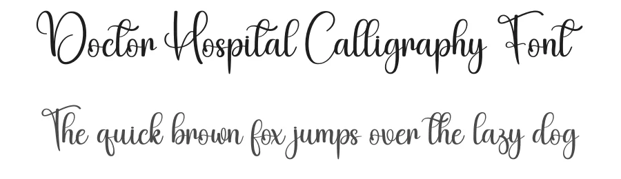 Doctor Hospital Calligraphy Font by andikastudio — Script Handwritten Font