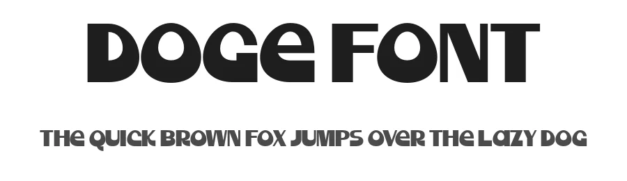 Doge Font by fontcade — Display Font