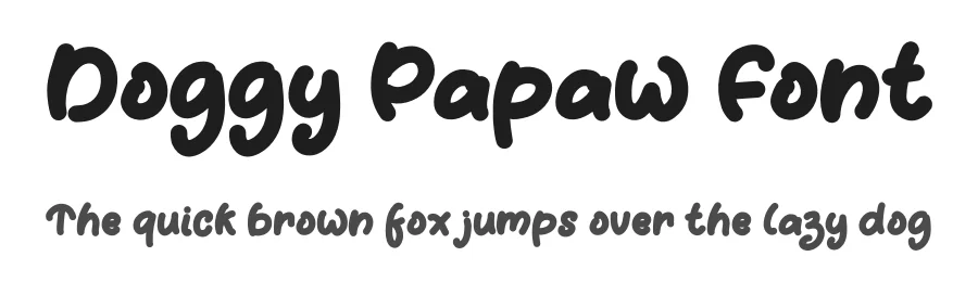 Doggy Papaw Font by Yoga Letter β Display Font