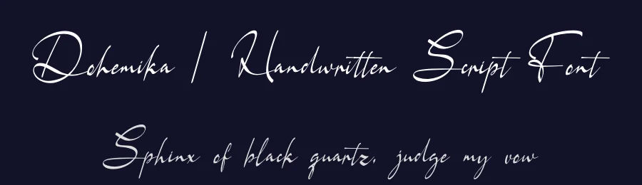 Dohemika | Handwritten Script Font by Gracetypestudio — Script Handwritten Font — thumbnail 2