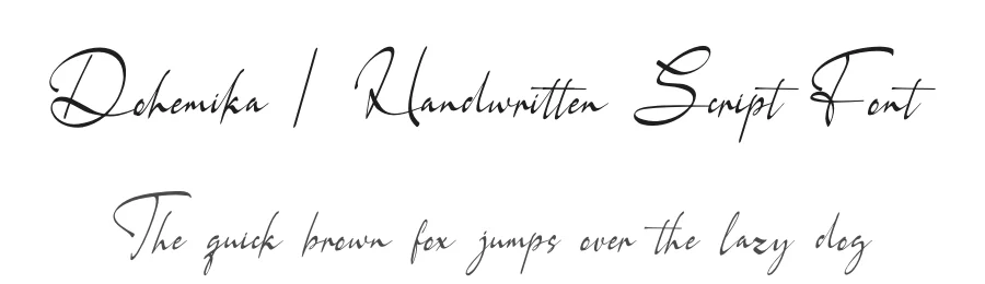 Dohemika | Handwritten Script Font by Gracetypestudio — Script Handwritten Font