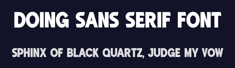 Doing Sans Serif Font by Graphicxell — Sans Serif Font — thumbnail 2