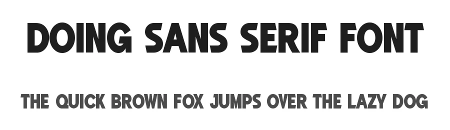 Doing Sans Serif Font by Graphicxell — Sans Serif Font