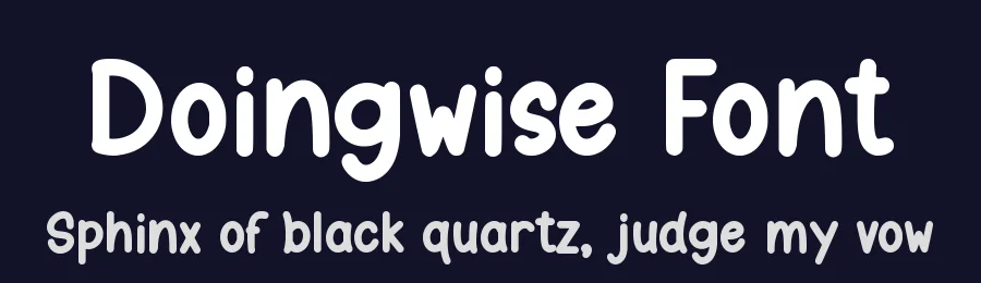 Doingwise Font by qwrtype — Display Font — thumbnail 2