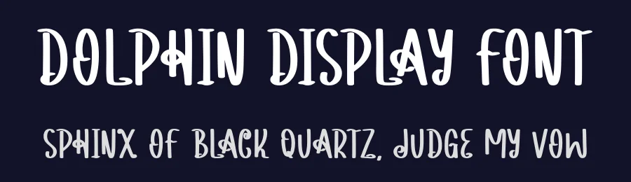 Dolphin Display Font by Craftedtype — Decorative Font — thumbnail 2