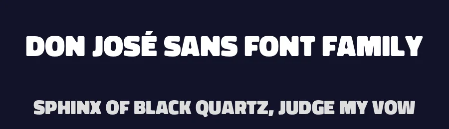 Don José Sans Font Family by Cristian Tournier — Display Font — thumbnail 2