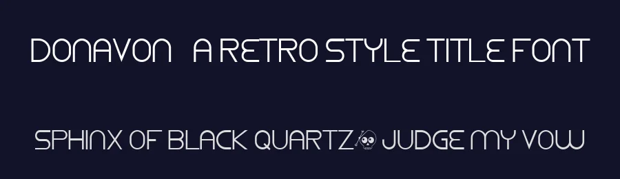Donavon – A Retro Style Title Font by Nathan Brown — Sans Serif Font — thumbnail 2