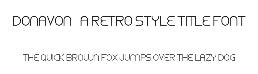 Donavon – A Retro Style Title Font by Nathan Brown — Sans Serif Font