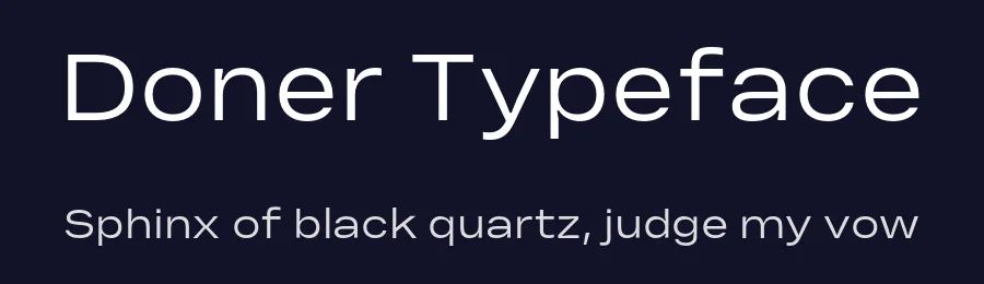 Doner Typeface by RajeshRajput — Sans Serif Font — thumbnail 2