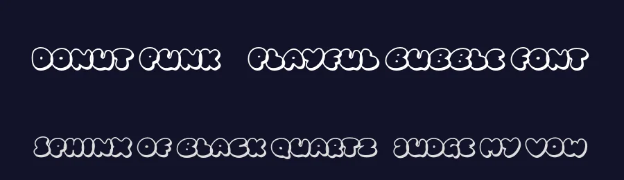 Donut Punk – Playful Bubble Font by fonthentic — Script Handwritten Font — thumbnail 2