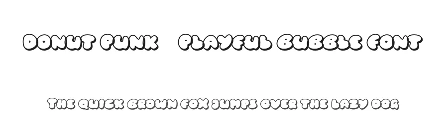 Donut Punk – Playful Bubble Font by fonthentic — Script Handwritten Font