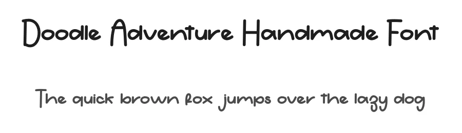 Doodle Adventure Handmade Font by freshtypeink — Display Font