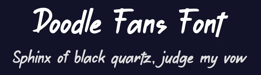 Doodle Fans Font by Rachmad bagus f — Script Handwritten Font — thumbnail 2