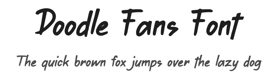 Doodle Fans Font by Rachmad bagus f — Script Handwritten Font