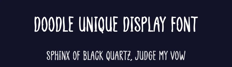 DOODLE UNIQUE Display Font by andikastudio — Display Font — thumbnail 2