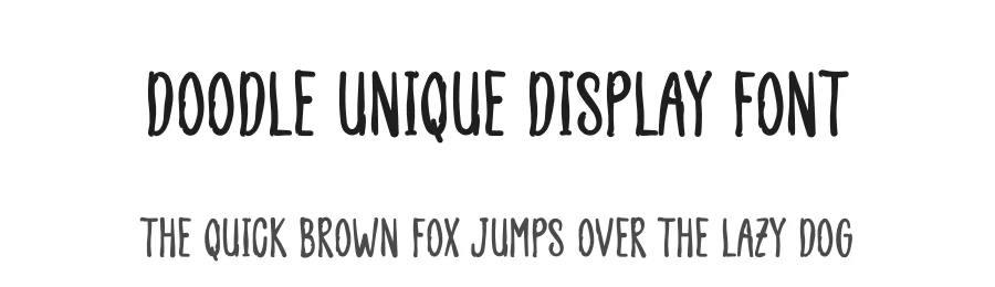 DOODLE UNIQUE Display Font by andikastudio — Display Font