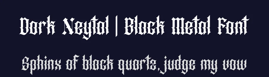 Dork Neytal | Black Metal Font by Denustudios — Blackletter Font — thumbnail 2
