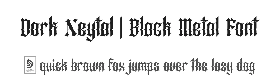 Dork Neytal | Black Metal Font by Denustudios — Blackletter Font