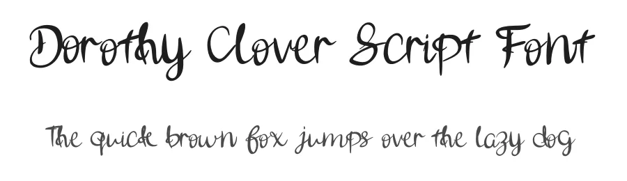 Dorothy Clover Script Font by Dhabee — Script Handwritten Font