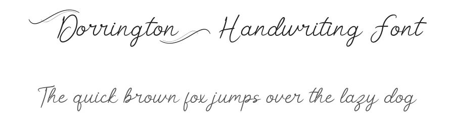 Dorrington Handwriting Font by CalligraphyFonts.net — Script Handwritten Font