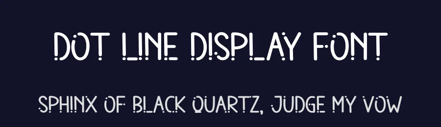 Dot Line Display Font by andikastudio — Display Font — thumbnail 2